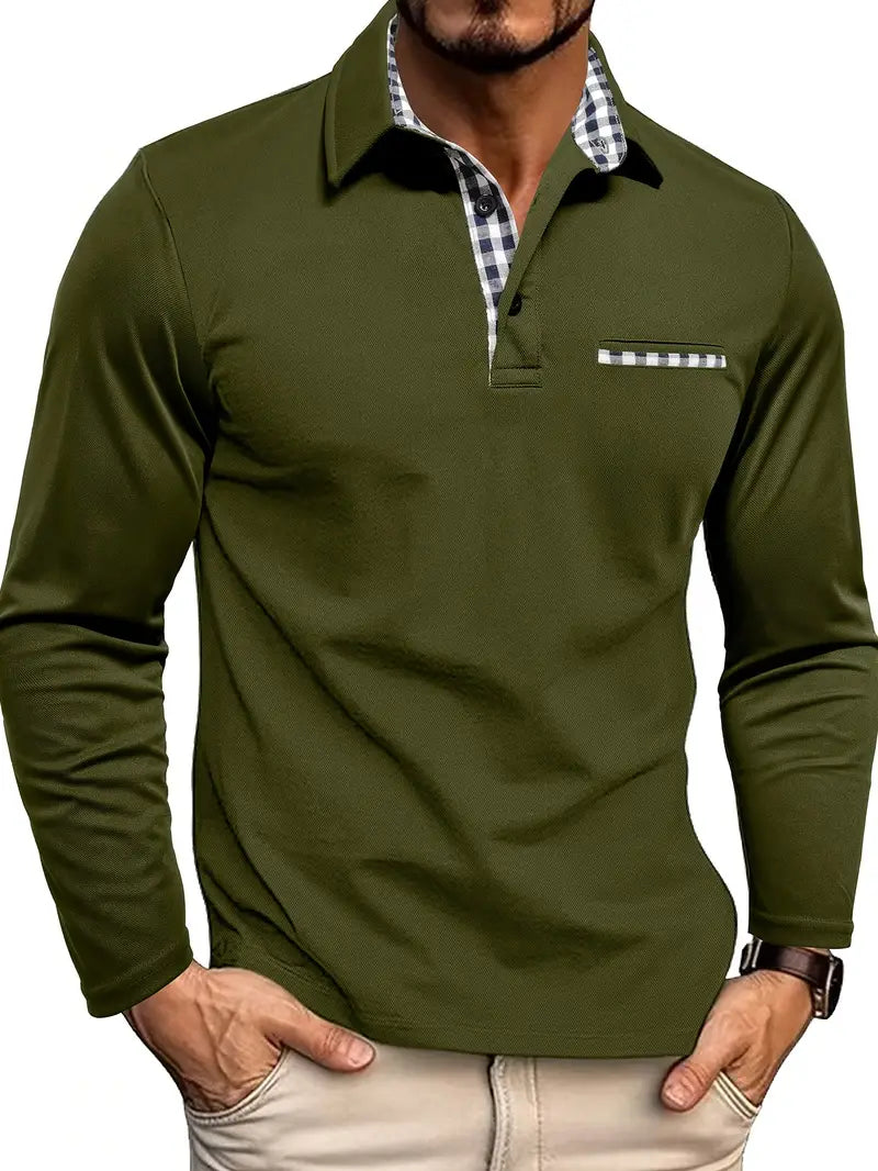 Stefan | Herren Langarm-Poloshirt