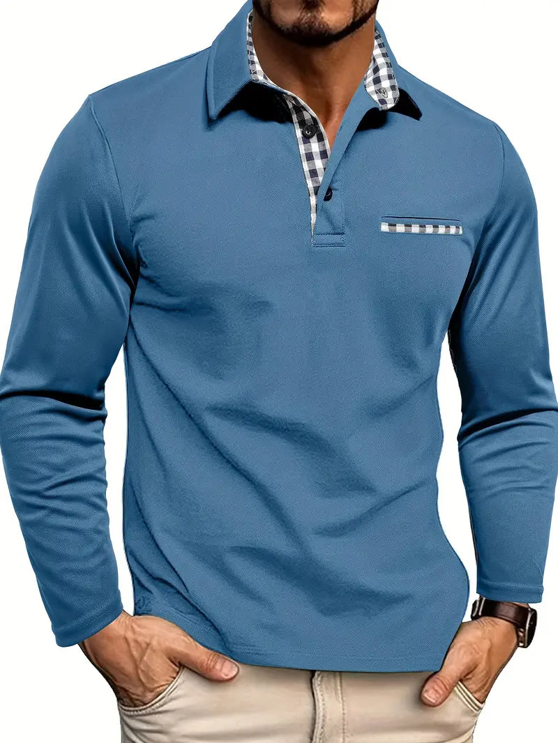 Stefan | Herren Langarm-Poloshirt