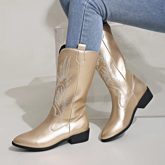 Stiefel Damen | Western Cowboy Stiefel für Alltag und Freizeit