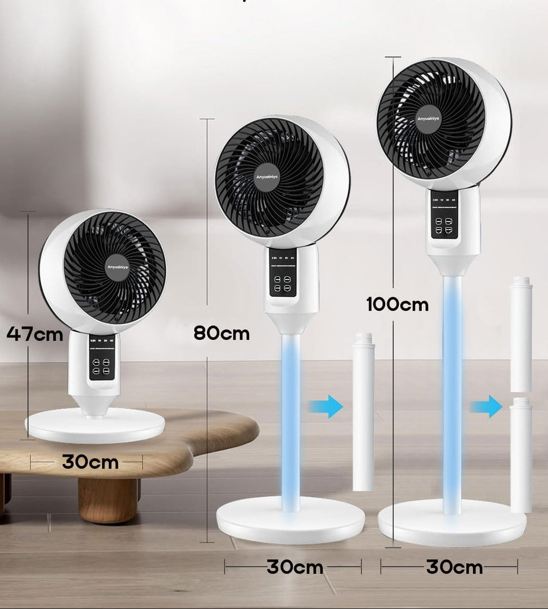 Leiser Standventilator mit Fernbedienung