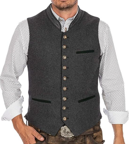 Stilvolle Herrenweste aus hochwertigem Material – klassisches Design für festliche Anlässe, erhältlich in verschiedenen Farben und Größen.