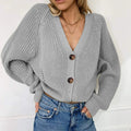 Strickjacke Damen | Strickjacken Herbst/Winter für Frauen mit V-Ausschnitt und Knopfverschluss