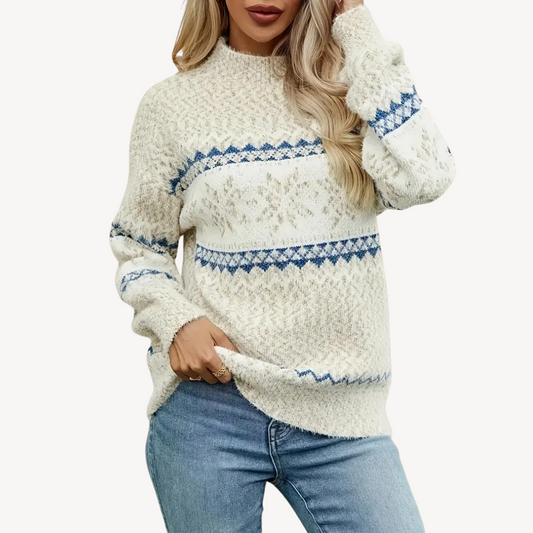 Strickpullover Damen | Wintermode für Frauen mit Fair Isle Muster