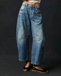 Stylische Damen Mid-Waist Jeans – Relaxed Fit für Komfort und Eleganz