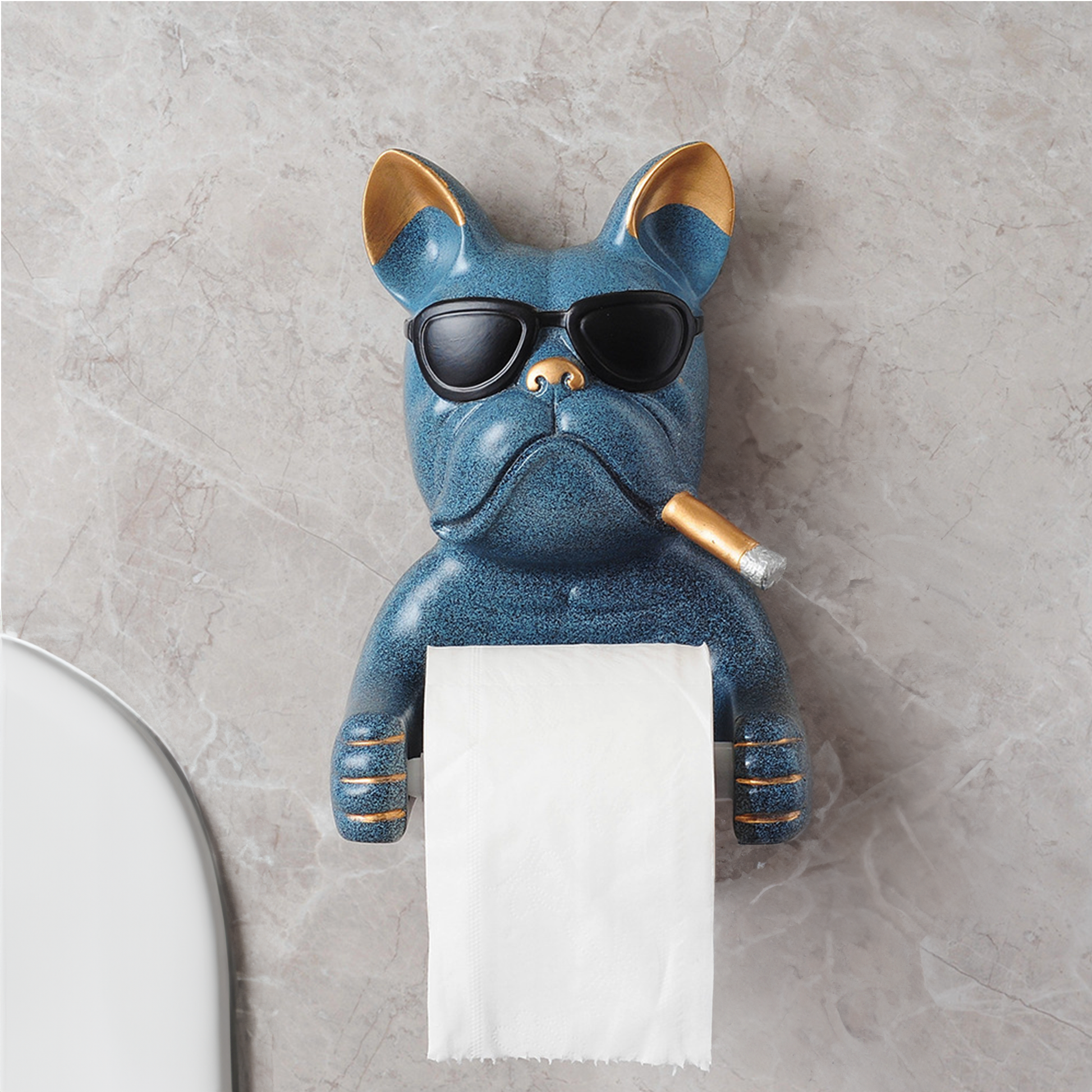 Stilvoller Toilettenpapierhalter ohne Bohren – 1000 g Toilettenpapierhalter aus hochwertigem Material mit einzigartigem Design