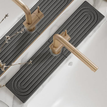 Superabsorbierende Kieselgur-Steinmatte für Waschbecken – schnell trocknend, elegant und leicht zu reinigen