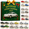 Supercar-Adventskalender 2025 – ein 24-tägiger Kalender mit Miniatur-Autofiguren für Sammler 0