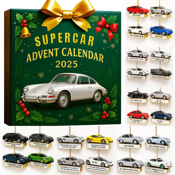 Supercar-Adventskalender 2025 – ein 24-tägiger Kalender mit Miniatur-Autofiguren für Sammler 0