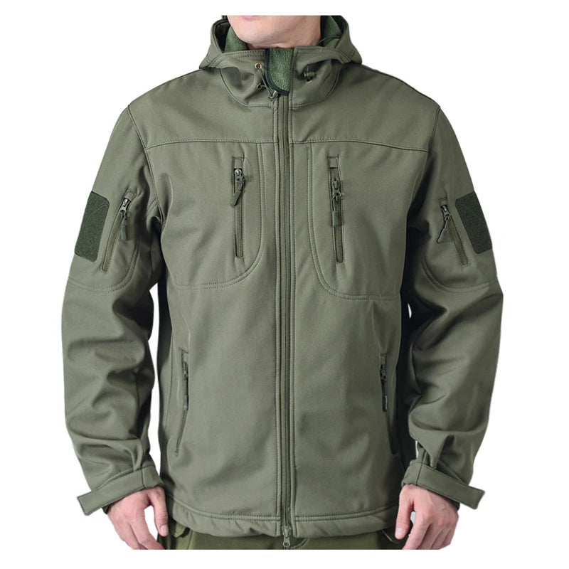 Tactical Shield | Wasserdichte Softshell-Militärjacke mit Kapuze für Herren 3