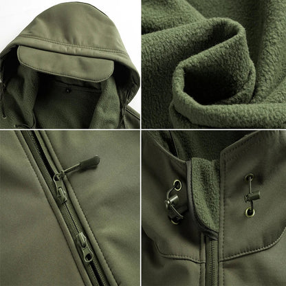 Tactical Shield | Wasserdichte Softshell-Militärjacke mit Kapuze für Herren 5