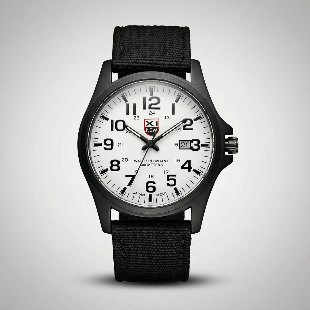 Taktische Herren Uhr – Edelstahlgehäuse, 50 m Wasserbeständig & Nachtlicht 10