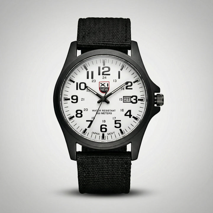 Taktische Herren Uhr – Edelstahlgehäuse, 50 m Wasserbeständig & Nachtlicht 10