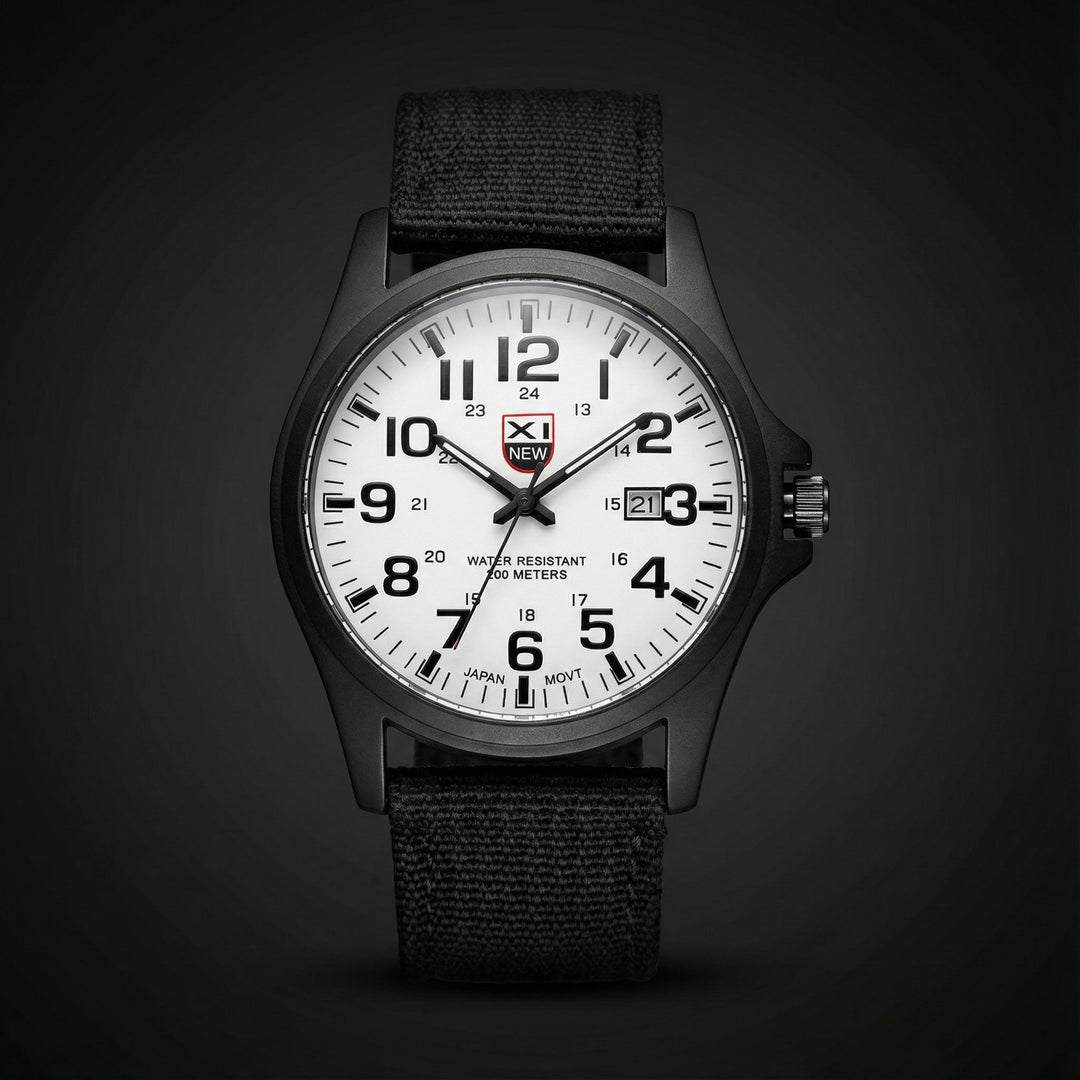 Taktische Herren Uhr – Edelstahlgehäuse, 50 m Wasserbeständig & Nachtlicht 9