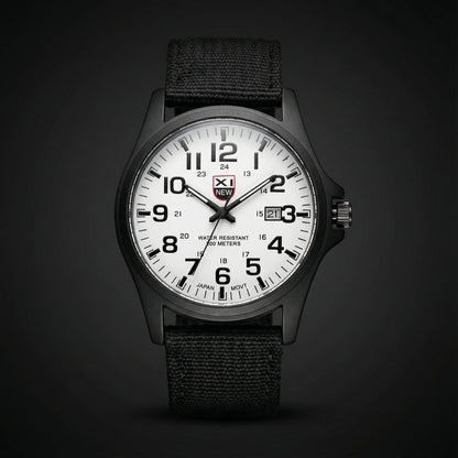 Taktische Herren Uhr – Edelstahlgehäuse, 50 m Wasserbeständig & Nachtlicht 9