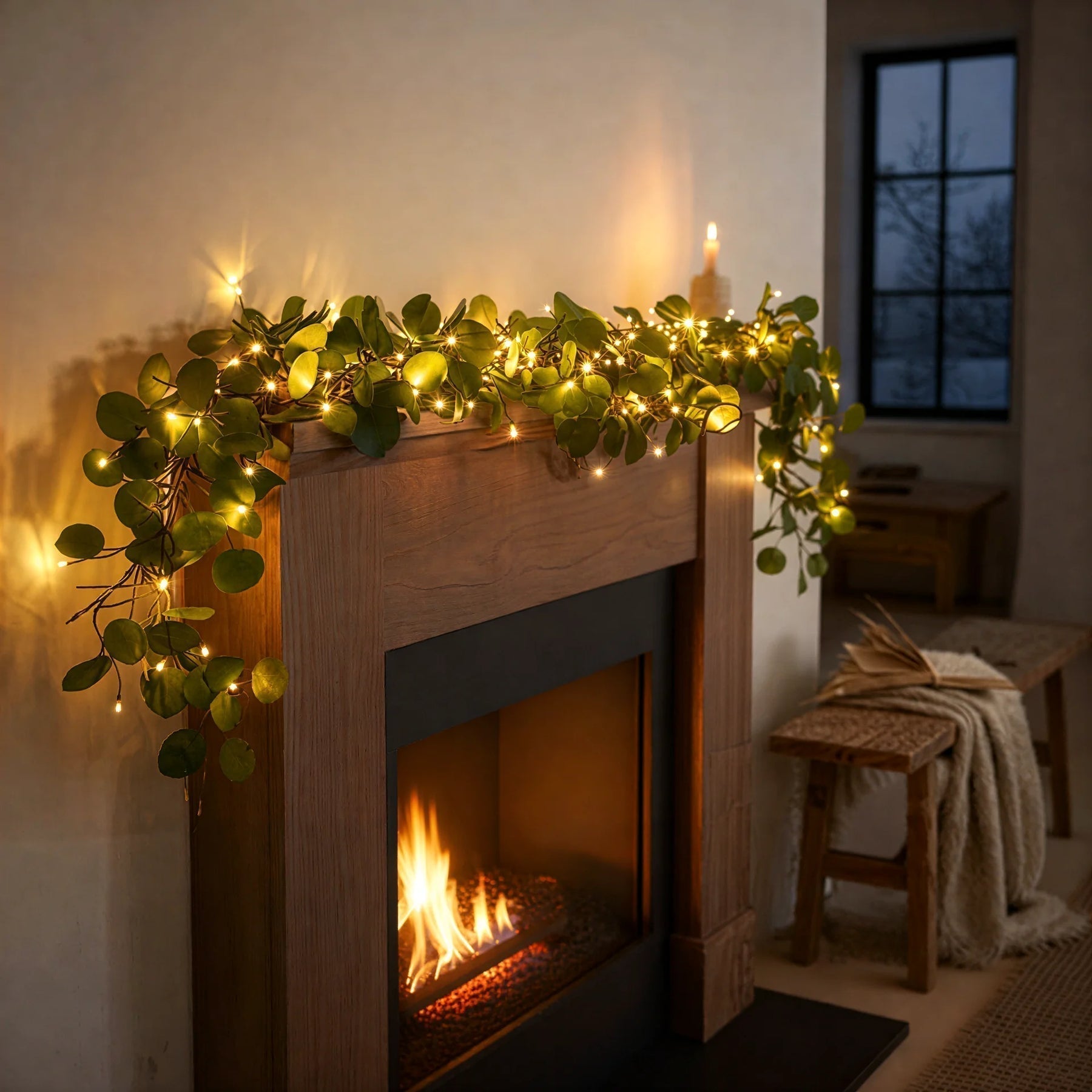 Tischgirlande mit LED-Lichterketten – Gemütliche Tischdekoration