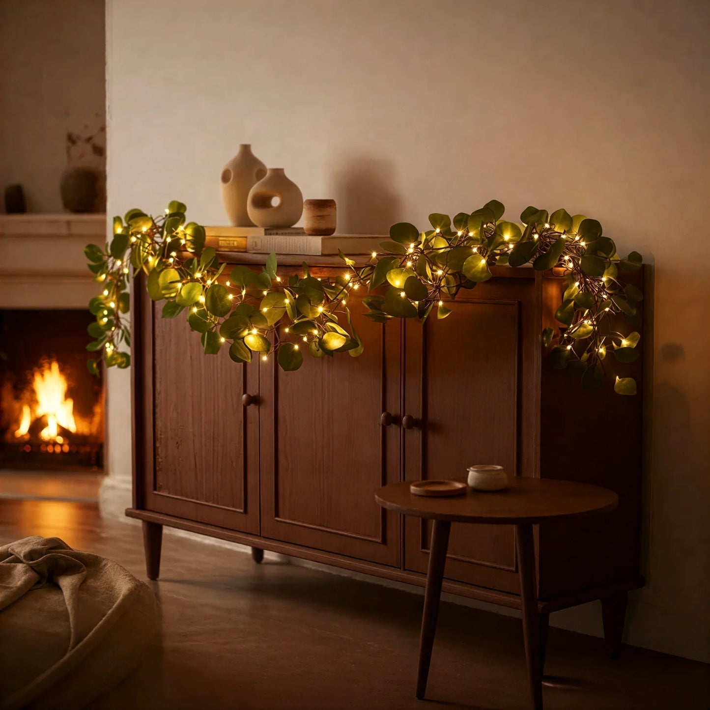 Tischgirlande mit LED-Lichterketten – Gemütliche Tischdekoration