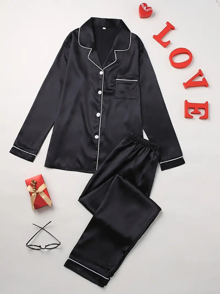 Tjitske | Luxuriöses Satin-Pyjama-Set 3