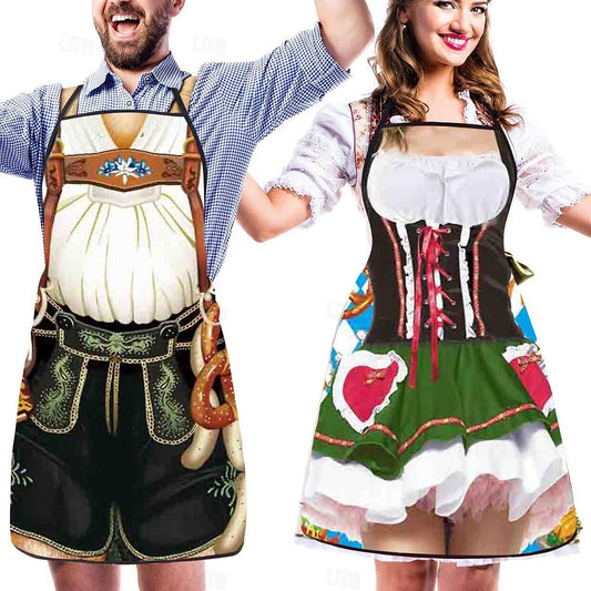 Trachtenschürzen für Paare – Oktoberfest | Lederhosen- und Dirndl-Designs als Hingucker
