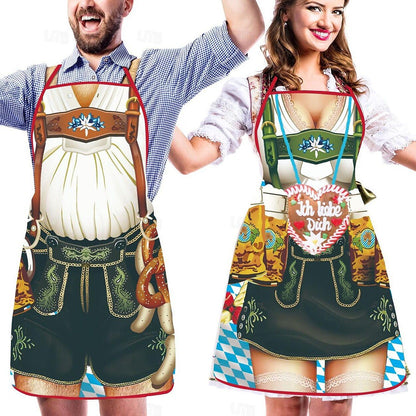 Trachtenschürzen für Paare – Oktoberfest | Lederhosen- und Dirndl-Designs als Hingucker