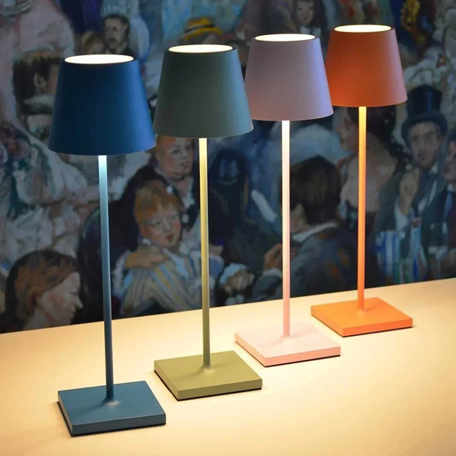 Tragbare LED-Tischlampe mit Touch-Steuerung – Kabellos und Kompakt für Nachttisch oder Schreibtisch