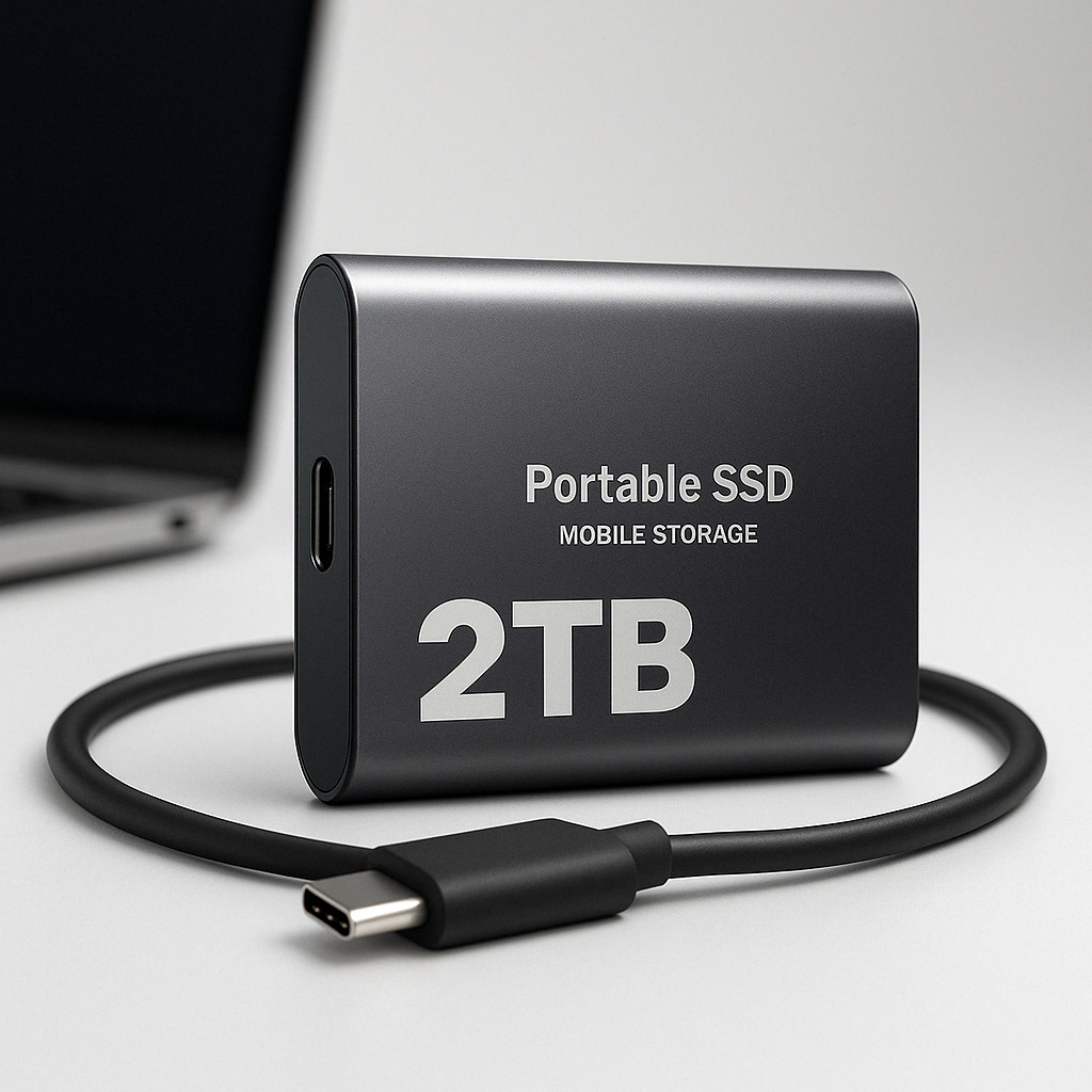 Tragbare SSD 2TB Festplatte Externer Speicher Kompakt Schnell Beste Qualität 0