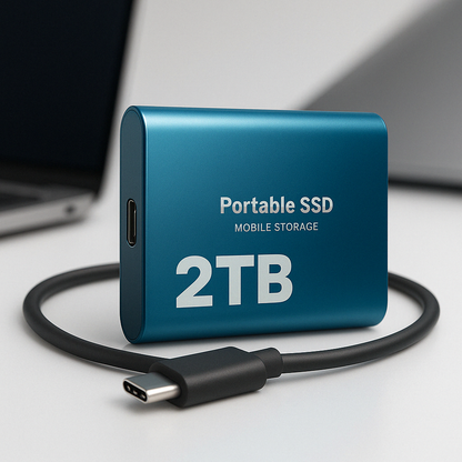 Tragbare SSD 2TB Festplatte Externer Speicher Kompakt Schnell Beste Qualität 1
