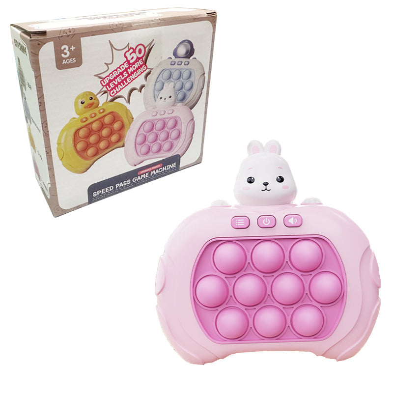 Tragbare Spielkonsole zur Verbesserung von Reflexen und Konzentration – Pop-it Design mit 10 leuchtenden Knöpfen
