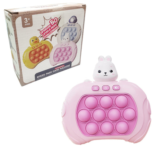 Tragbare Spielkonsole zur Verbesserung von Reflexen und Konzentration – Pop-it Design mit 10 leuchtenden Knöpfen