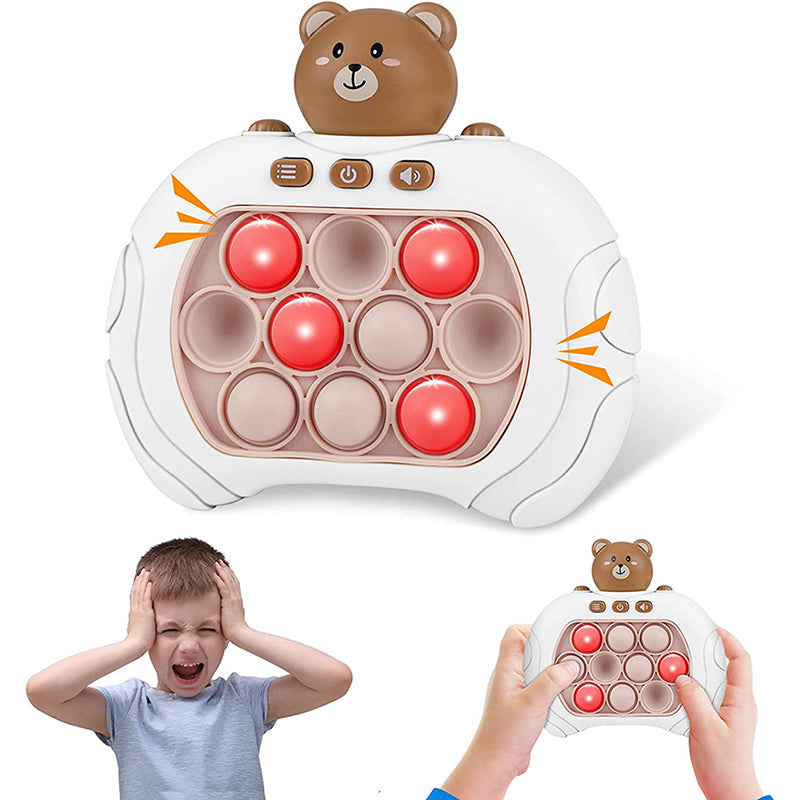 Tragbare Spielkonsole zur Verbesserung von Reflexen und Konzentration – Pop-it Design mit 10 leuchtenden Knöpfen