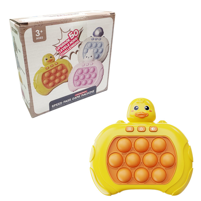 Tragbare Spielkonsole zur Verbesserung von Reflexen und Konzentration – Pop-it Design mit 10 leuchtenden Knöpfen