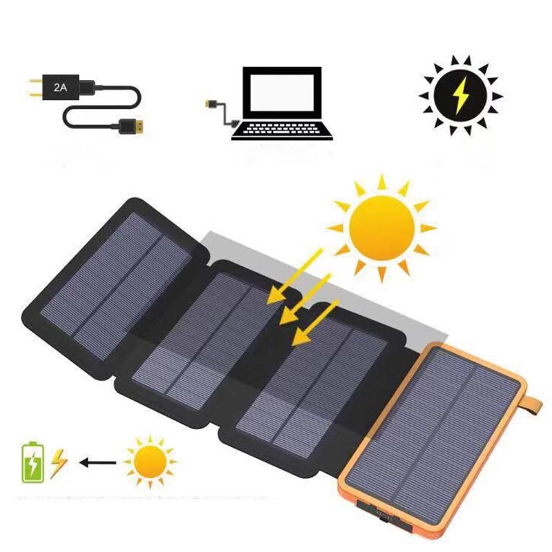 Tragbare, faltbare, wasserdichte Solar-Powerbank