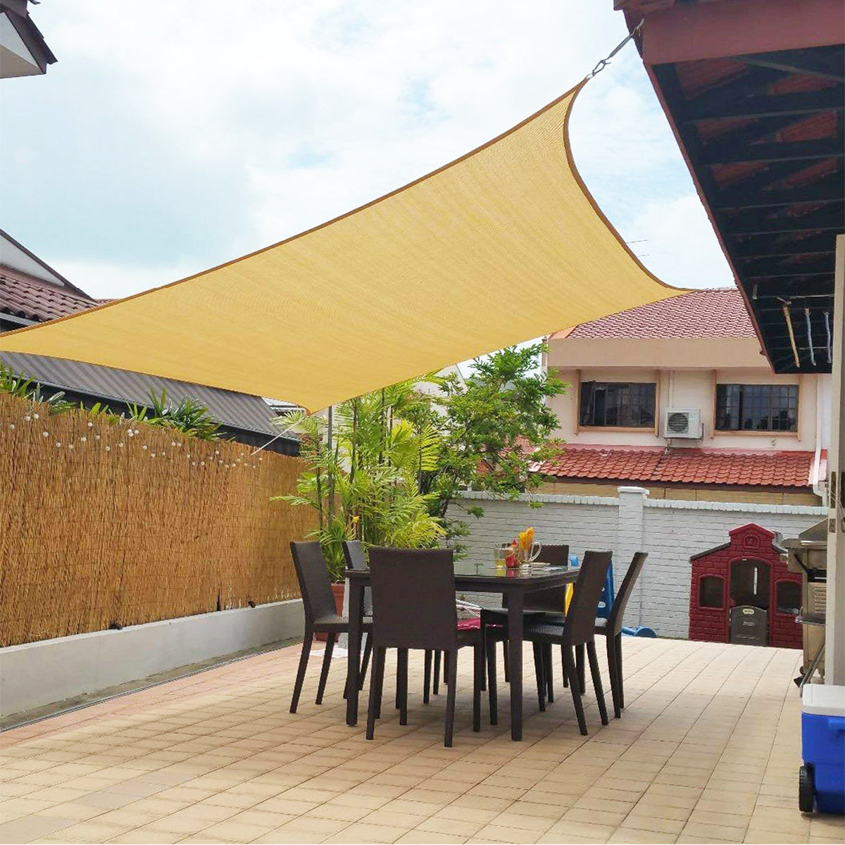 UV-beständiges Wasserdichtes Sonnensegel für Terrasse – Hochwertiger Sonnenschutz für Garten und Camping, Langlebig und Einfach zu Montieren