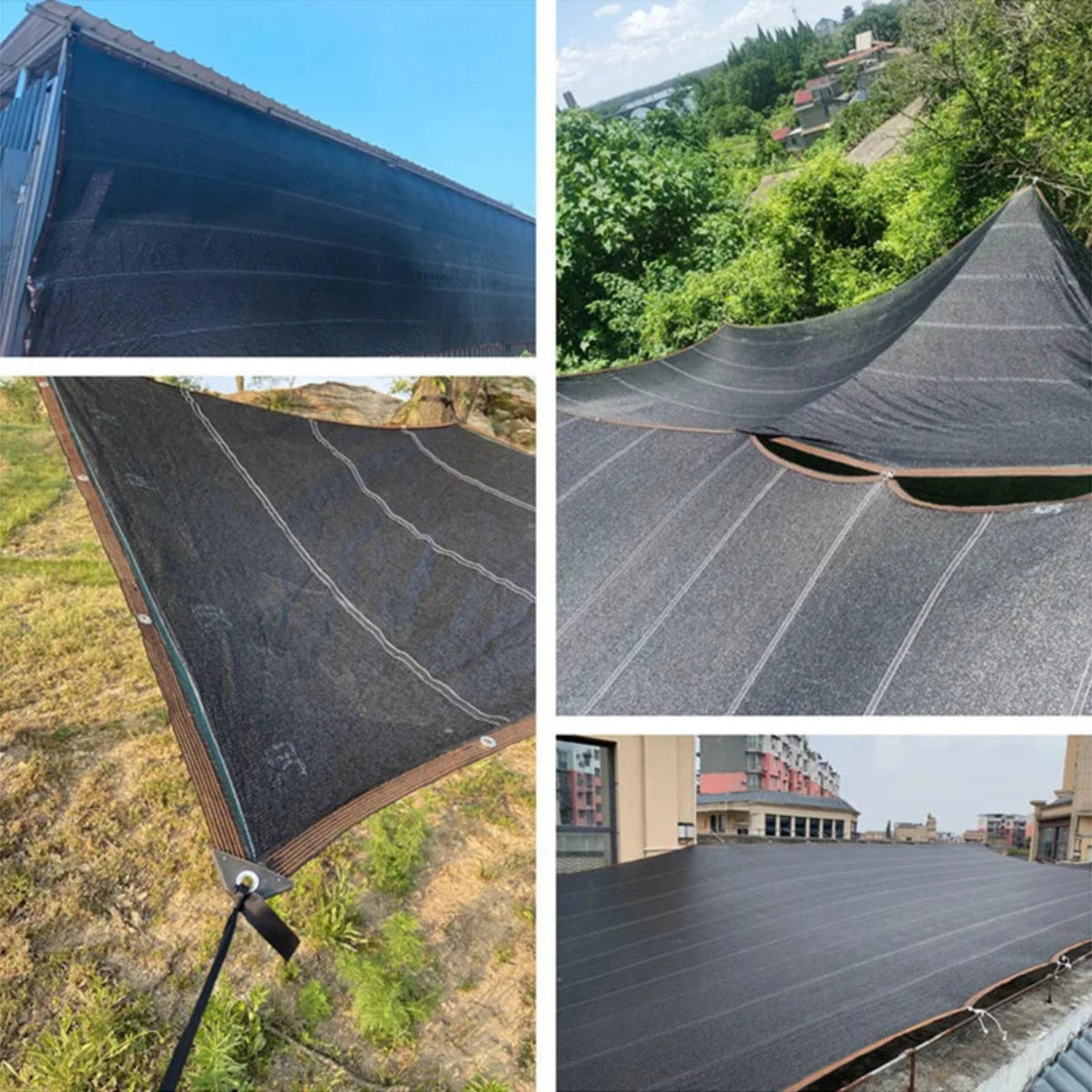 UV-schützendes Schattennetz für Gärten, Terrassen und Balkone – wetterfestes Sichtschutznetz mit einfacher Installation
