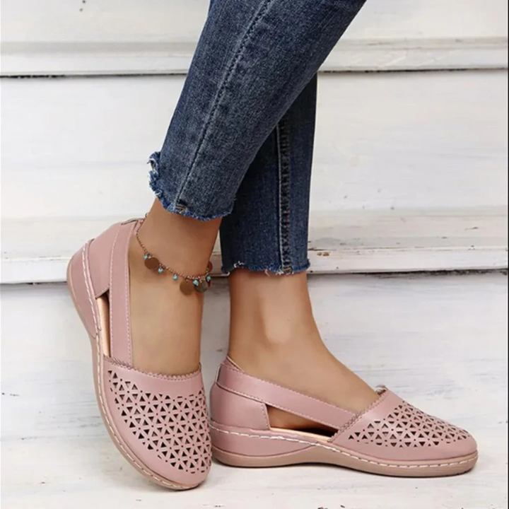 Damen Perforierte Flache Schuhe | Sommer
