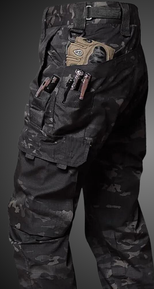 Taktische Cargohose für Herren | Camouflage
