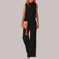 Damen Zweiteiler Elegant – Luftiges Outfit mit ärmellosem Oberteil und weiter Hose