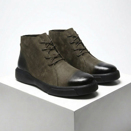 Męskie sznurowane buty z okrągłym noskiem | nowoczesny styl miejski