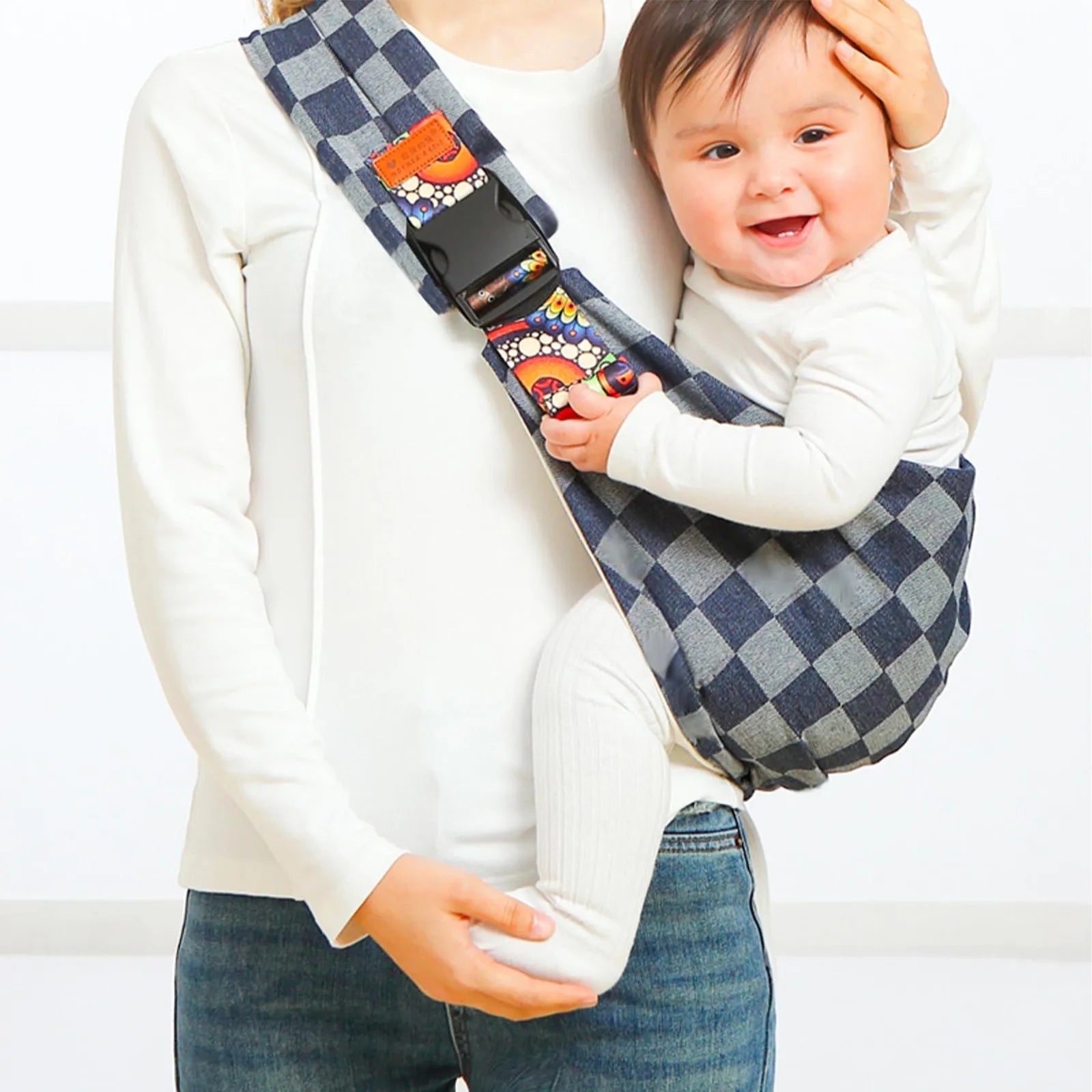 Verstellbare Babytrage – Ergonomisch, atmungsaktiv, blau – Bequem und sicher