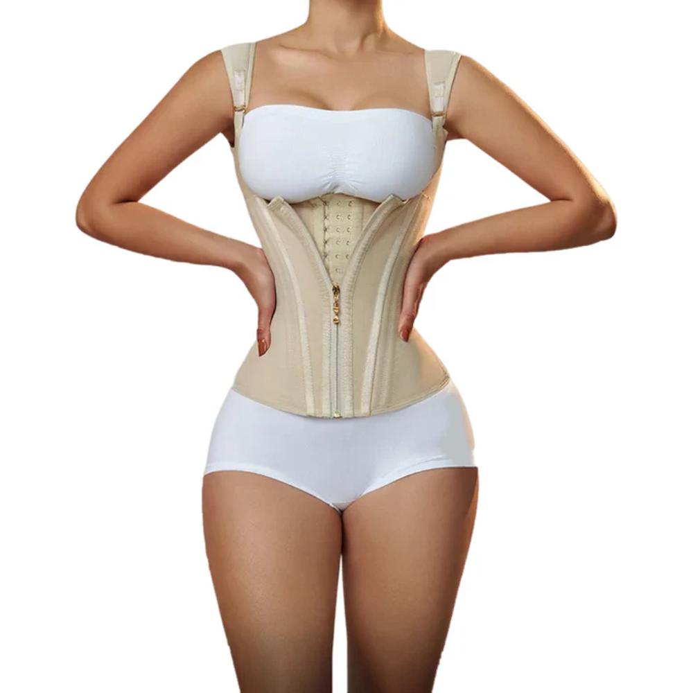 Verstellbarer Taillentrainer für Frauen mit doppelter Kompressionsschicht – bequeme Shapewear