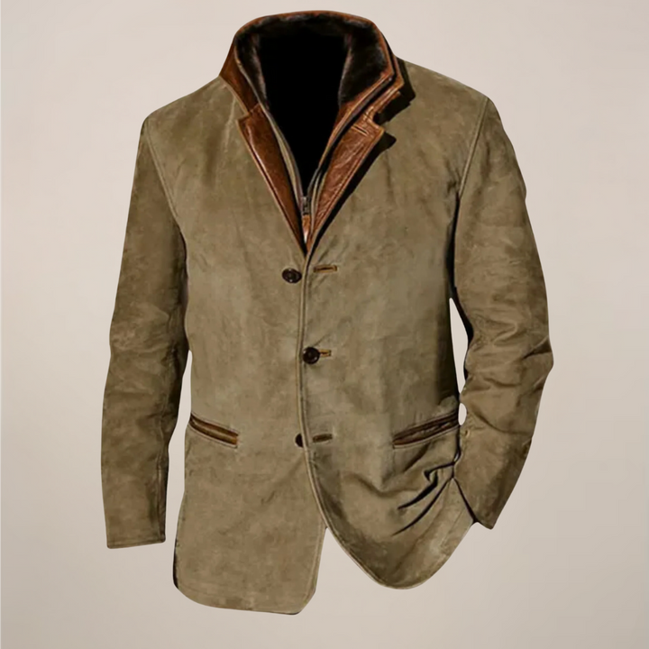 Vintage-Herrenjacke mit umgedrehtem Kragen – Stilvolles, klassisches Design 0