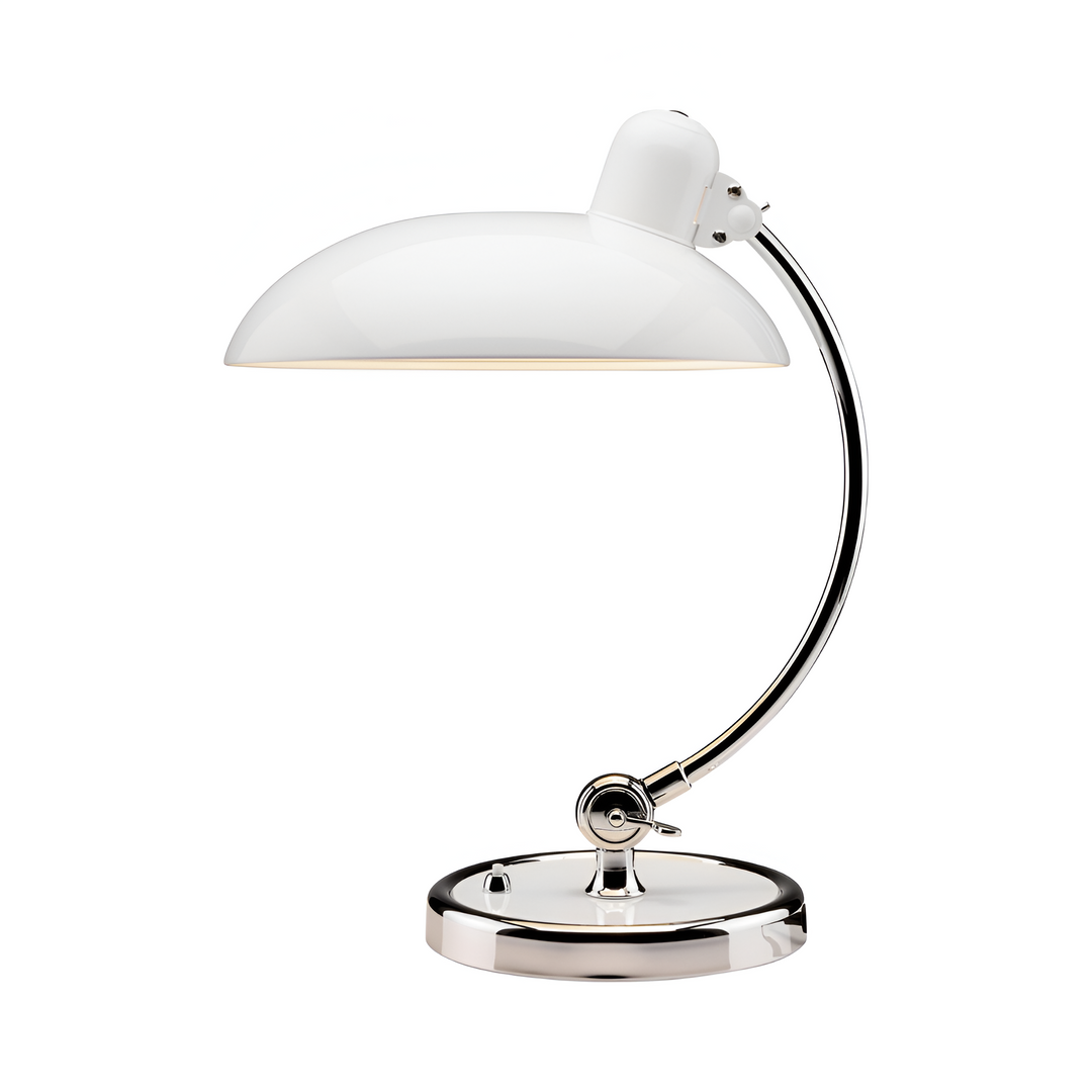 Vintage-Schreibtischlampe, verstellbar – Metallkuppel mit gebogenem Arm für Zuhause, Büro oder zum Lesen 2