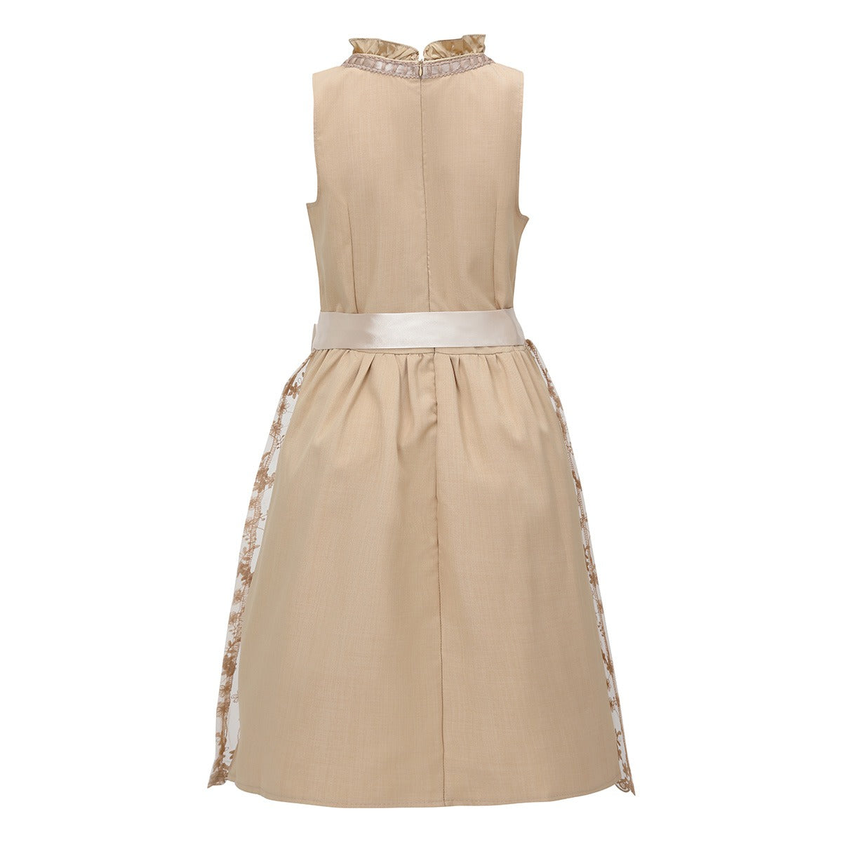 Vintage Apricot Dirndl mit Schürze – Oktoberfest | Klassischer Wiesn-Look in zarten Farben