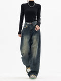 Vintage Baggy Damen Jeans mit hoher Taille und weitem Bein – lässig und bequem