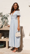 Abito da donna leggero con maniche corte e scollo a V | Maxi