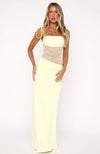 Robe maxi sans bretelles en dentelle pour femme | Robe ajustée pour la plage