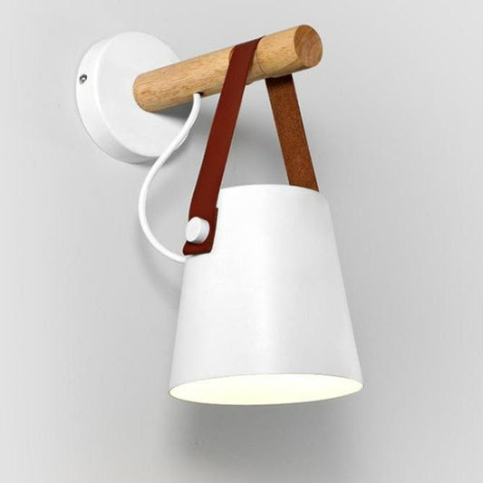 Wandleuchte im nordischen Stil – minimalistische Wandbeleuchtung mit Lampenschirm