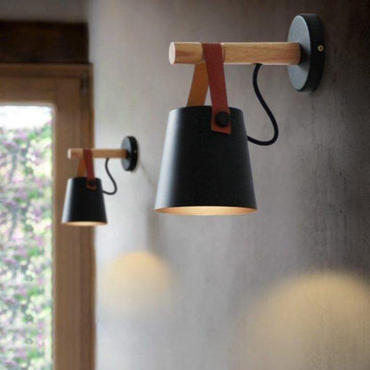 Wandleuchte im nordischen Stil – minimalistische Wandbeleuchtung mit Lampenschirm