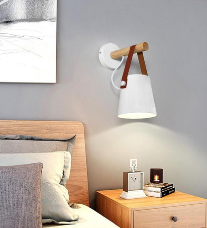 Wandleuchte im nordischen Stil – minimalistische Wandbeleuchtung mit Lampenschirm
