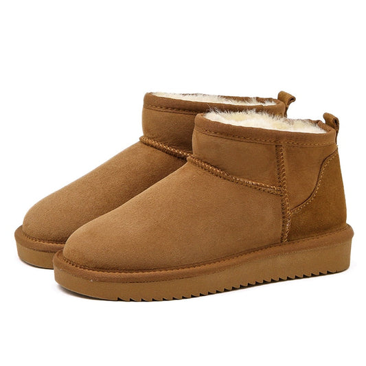 Warm gefütterte Mini-Pelzstiefel