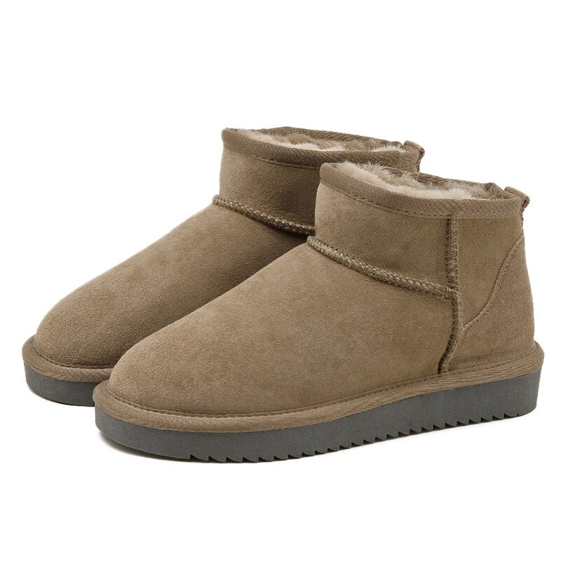 Warm gefütterte Mini-Pelzstiefel
